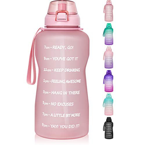 Details about   Sports Water Bottle Portable Cups With Time Marker Leak-Proof Home Office Gifts 